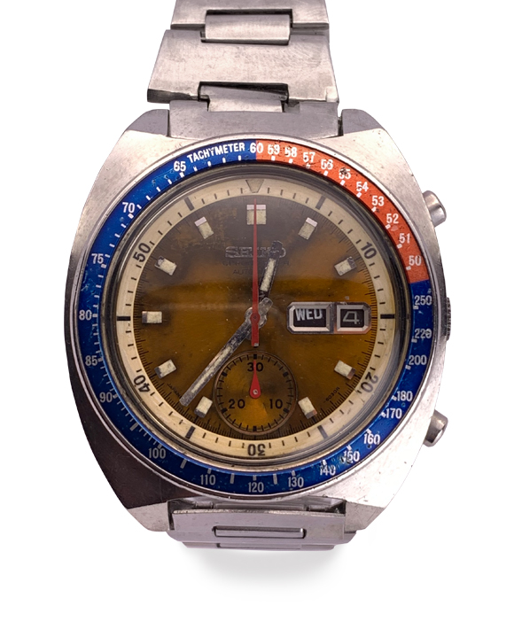 Vintage SEIKO 6139-6002 Pepsi Automatic Chronograph Pilot Japan Watch